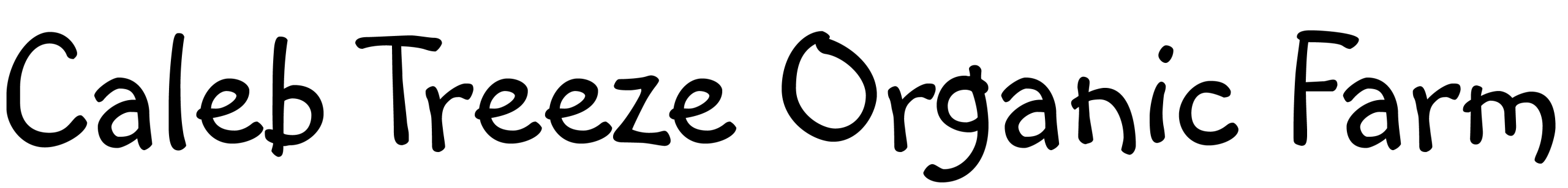 Caleb Treeze Organic Farm-Typeset Logo Caleb Treeze Organic Farm Logo Text
